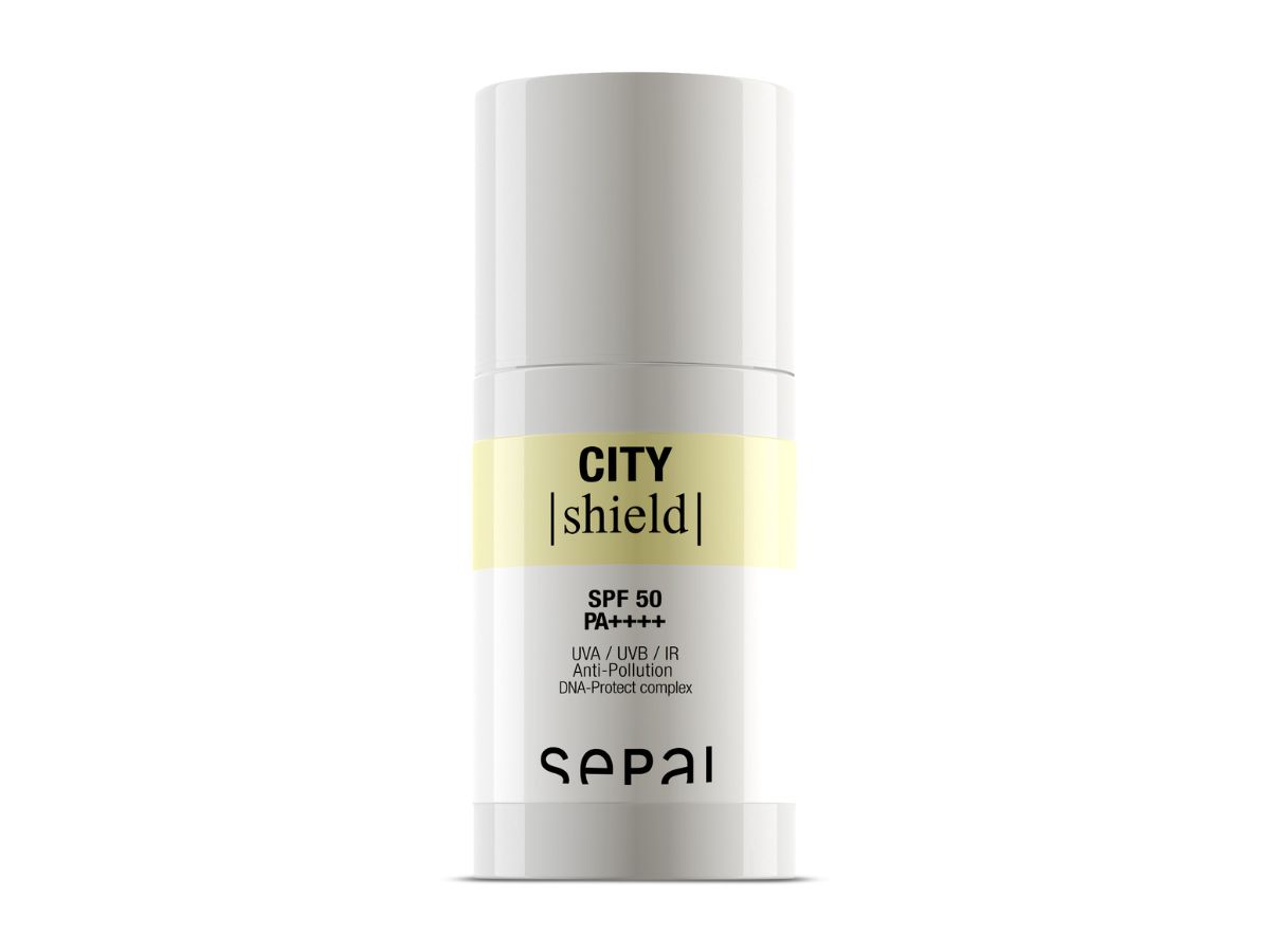 Sepai City Shield Fényvédő pajzs arcra SPF 50 öregedésgátló, pigmentfolt elleni