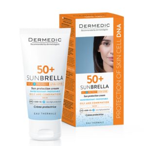 Dermedic Sunbrella fényvédő arckrém SPF 50+ zsírosés kombinált bőrre
